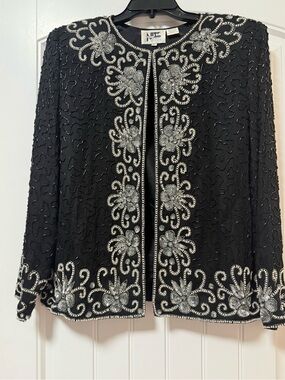Vintage Niteline Silk Beaded/ Sequined Evening Jacket